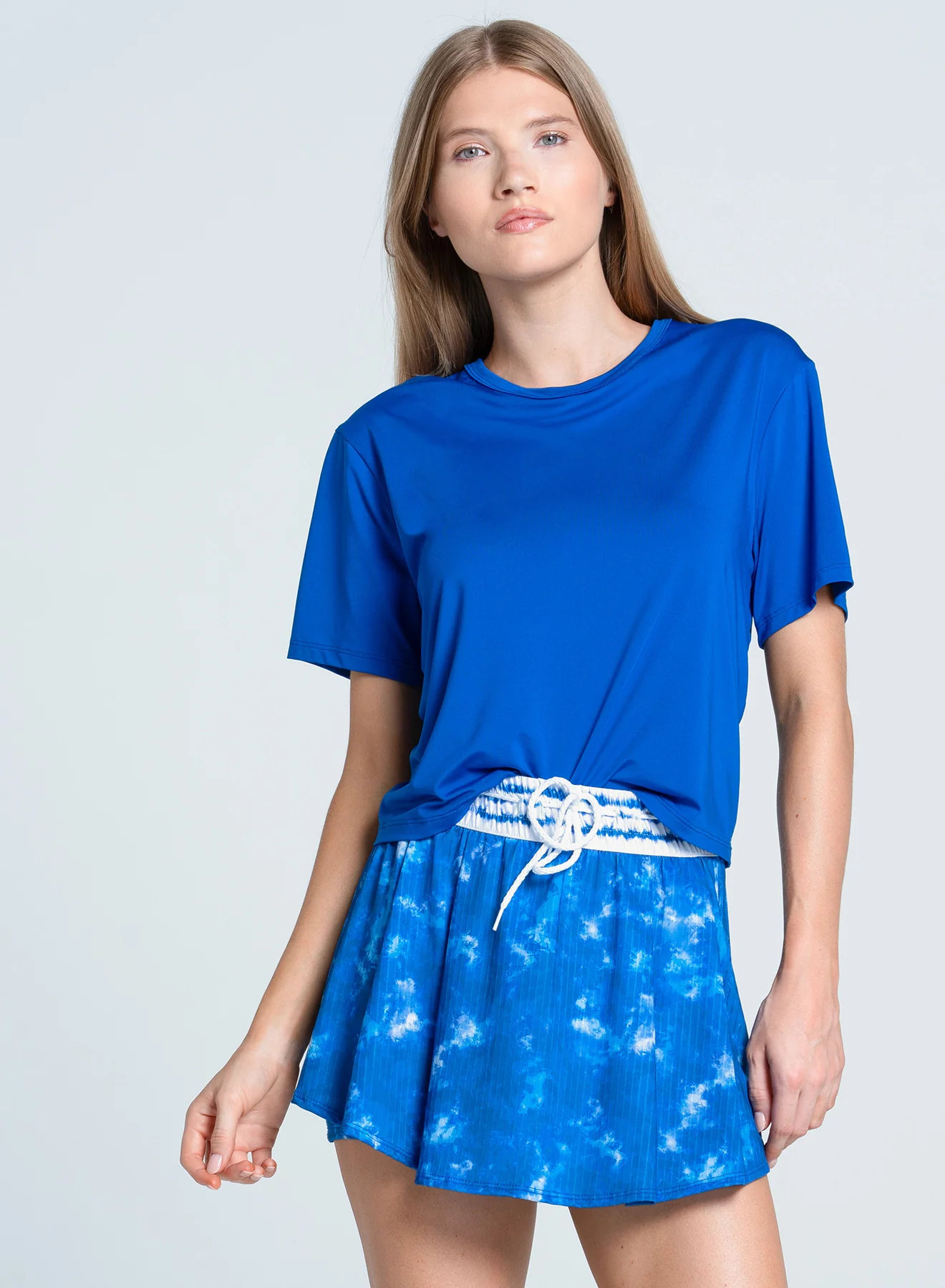 High Waist Shibori Stripe Skirt-13.5" - Image 5